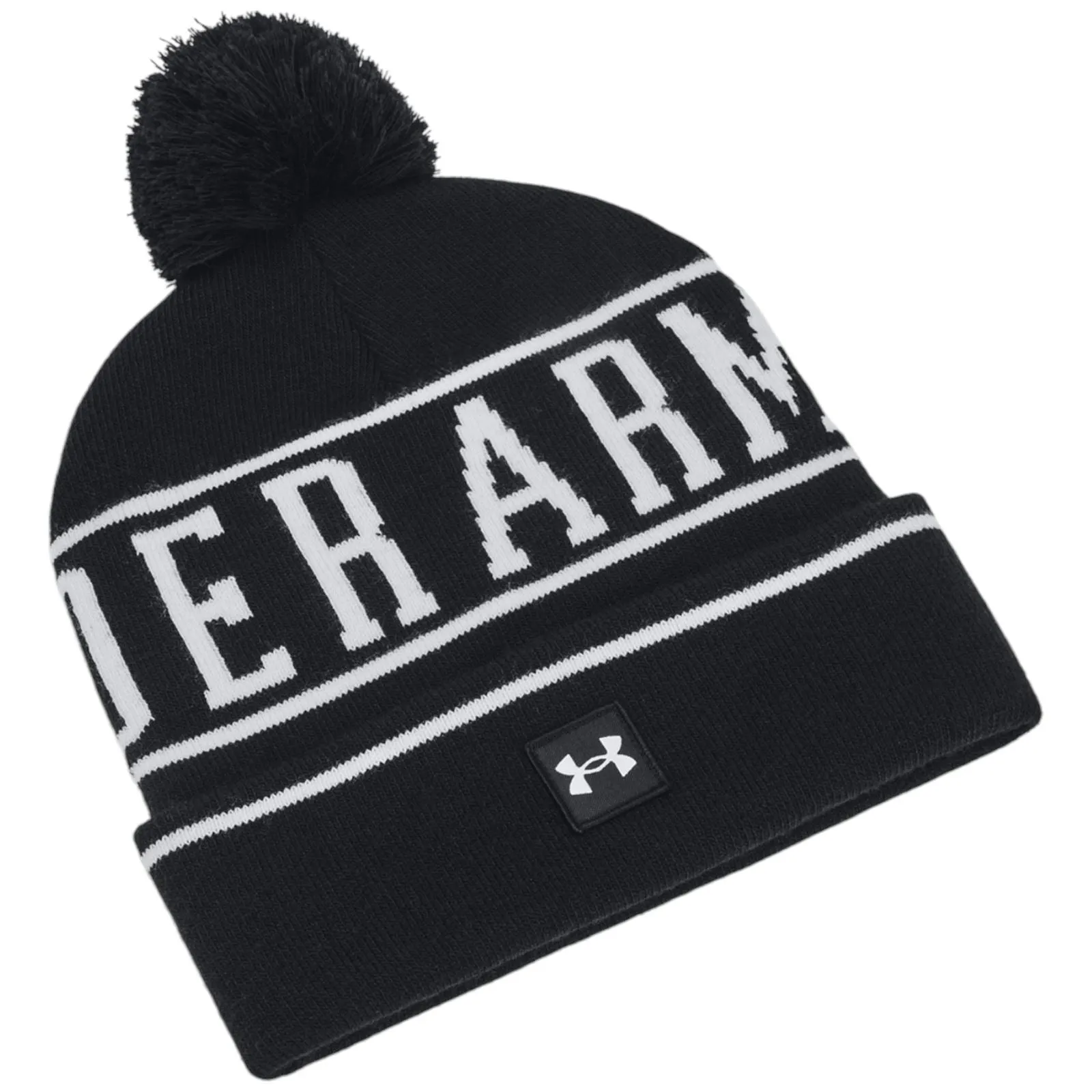 UnderArmour Halftime Pom Beanie Black