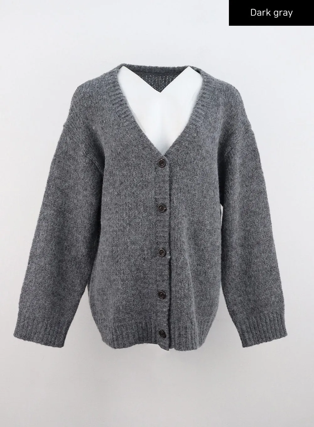 V-Neck Oversized Knit Cardigan CN324