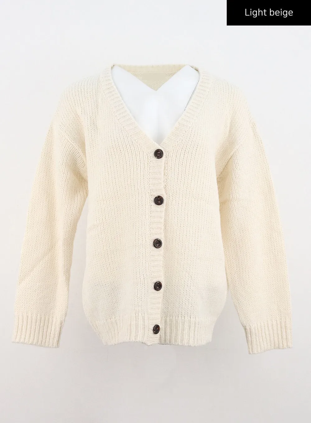 V-Neck Oversized Knit Cardigan CN324