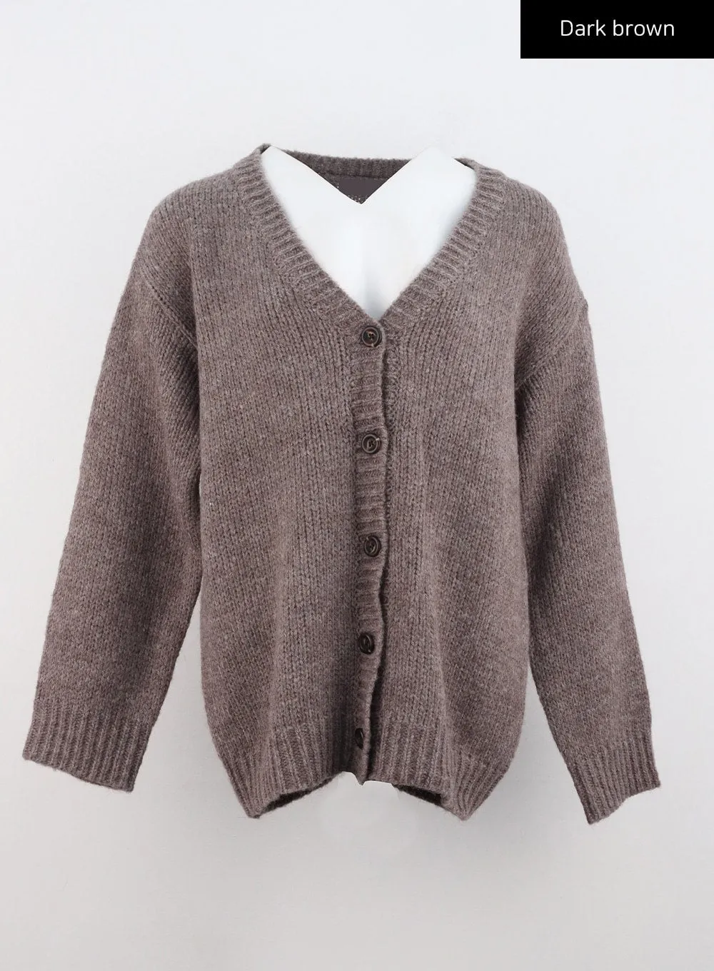 V-Neck Oversized Knit Cardigan CN324