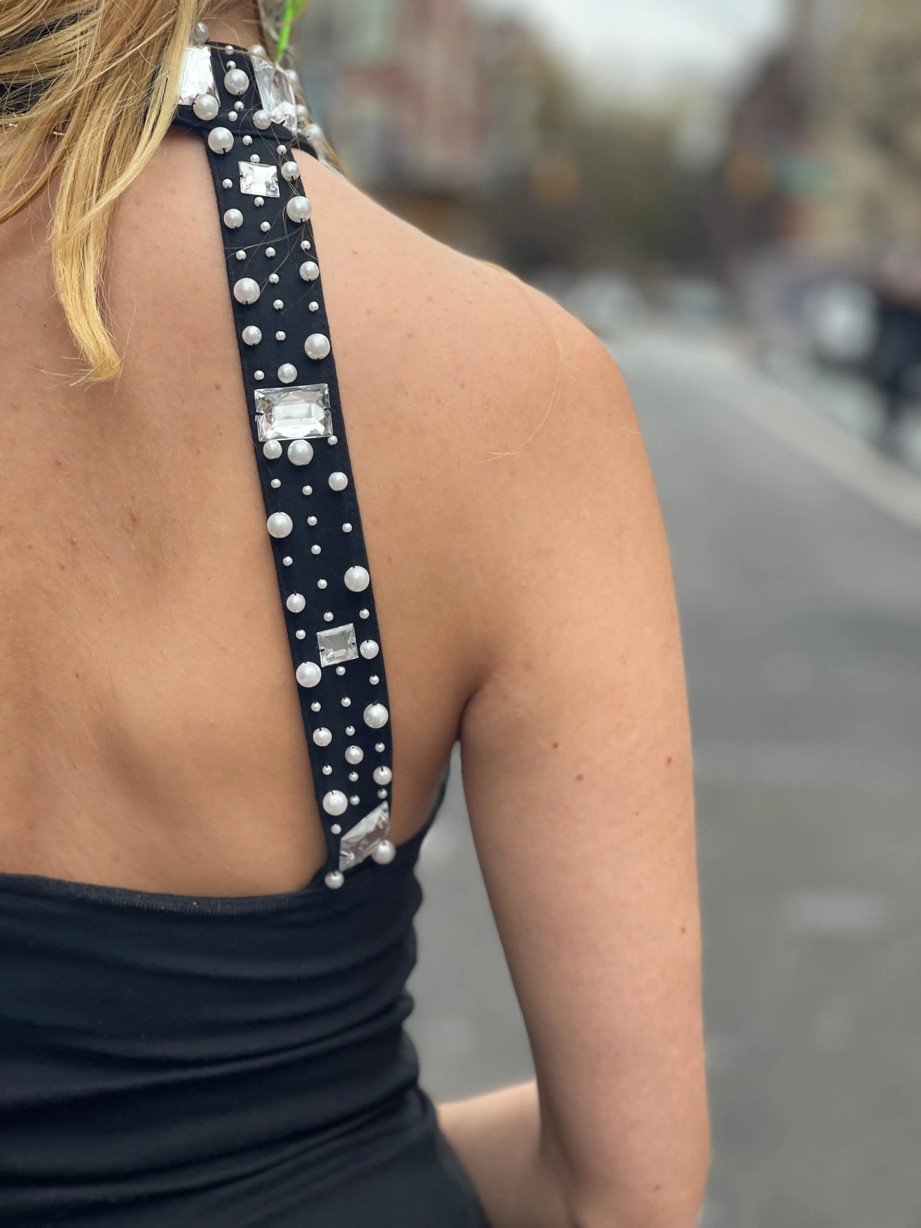 Vintage 90s Gem Studded Bustier Dress