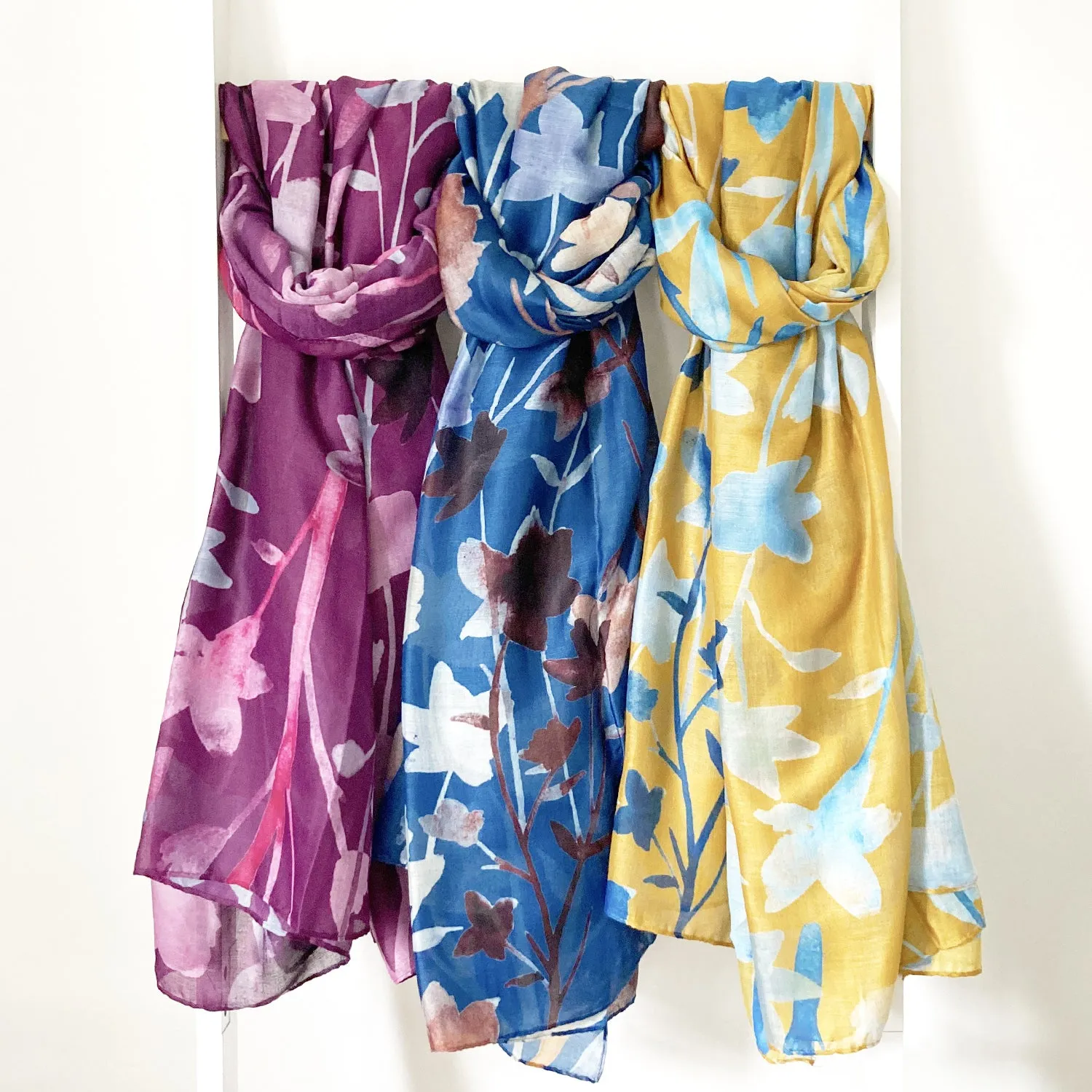 Watercolour Floral Scarf