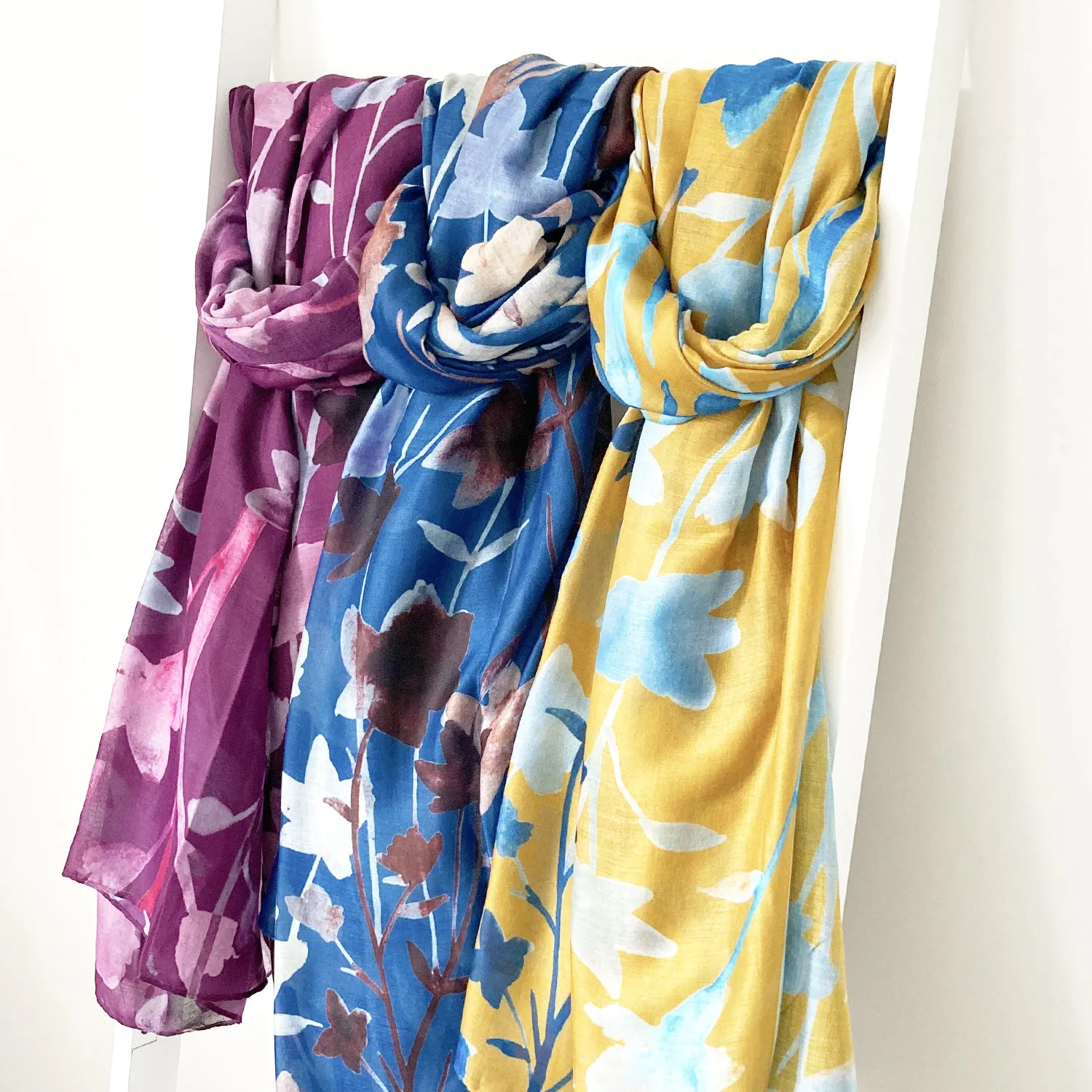 Watercolour Floral Scarf