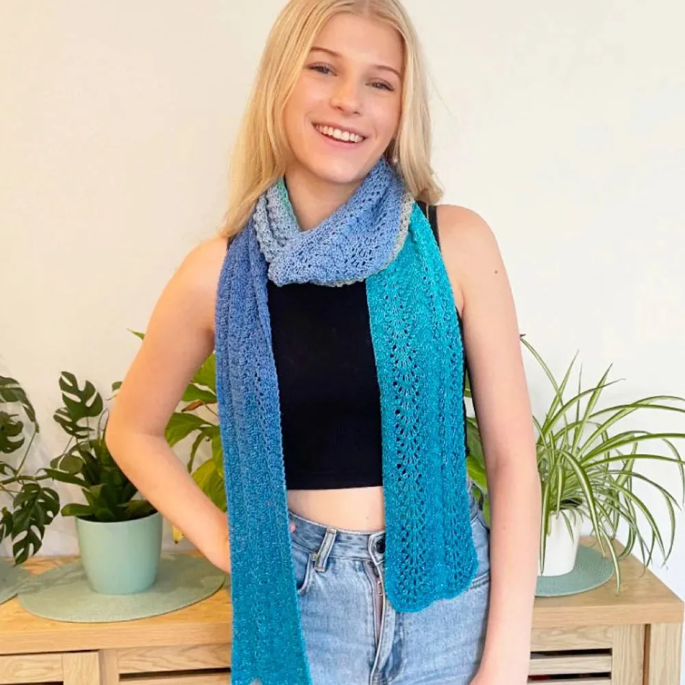 Waves Summer Scarf Knit Kit