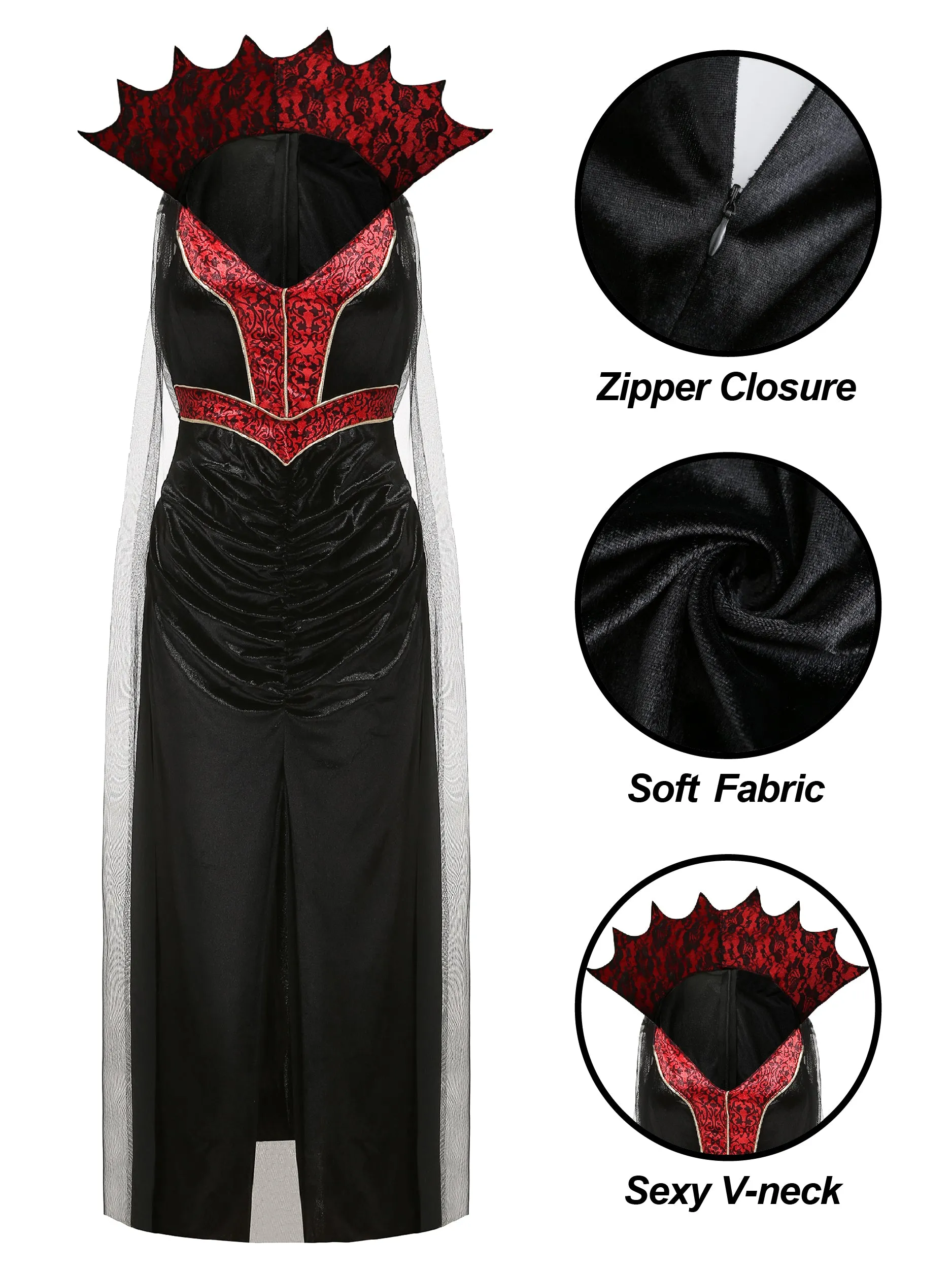 Women Vampire Costume Bodycon Dress