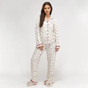 Women's Ski Scene Jersey Christmas Pyjamas