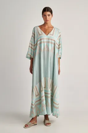 Zakar Dress in Sifnos Aqua